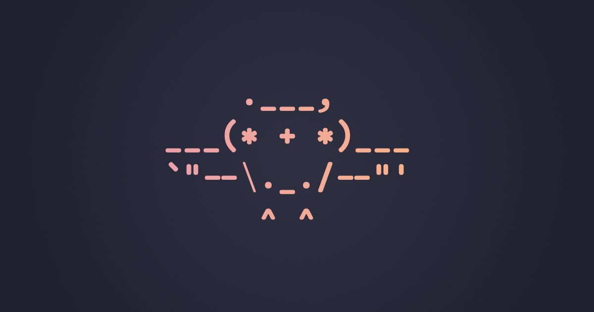 An ASCII art owl with a vacant stare.