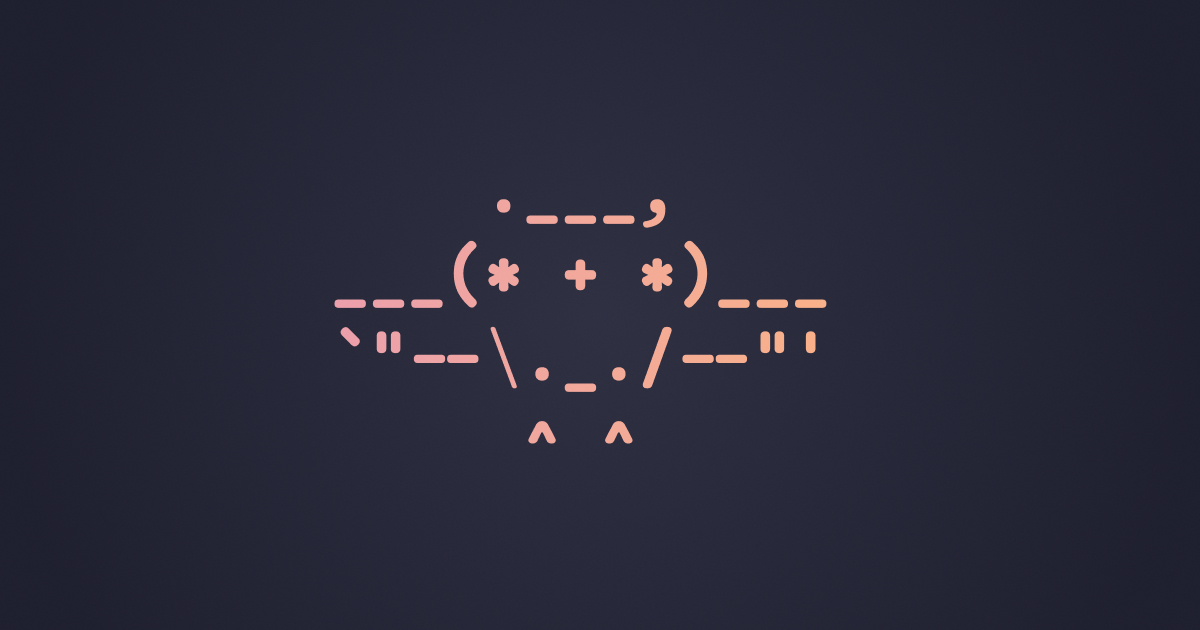 An ASCII art owl with a vacant stare.