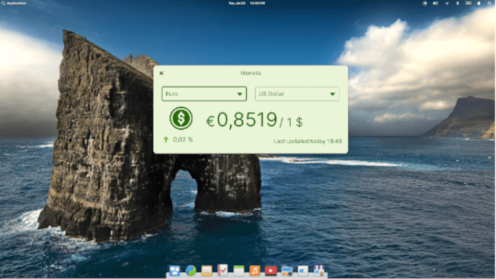 Moneta — A currency exchange rates applet for elementary OS.