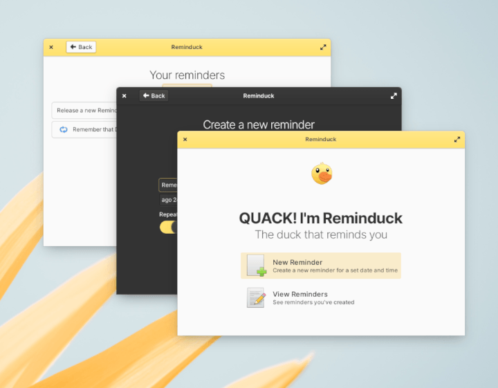Reminduck — A simple reminder app for elementary OS.